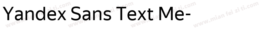 Yandex Sans Text Me字体转换